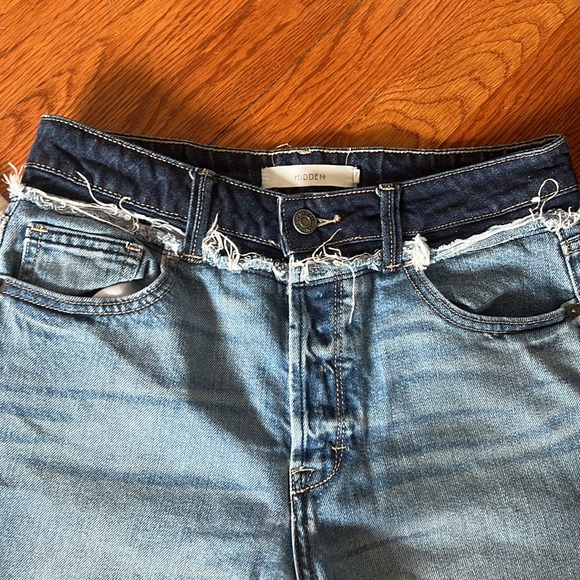 Hidden womens jeans with frayed bottom/dual tone - Picture 2 of 4